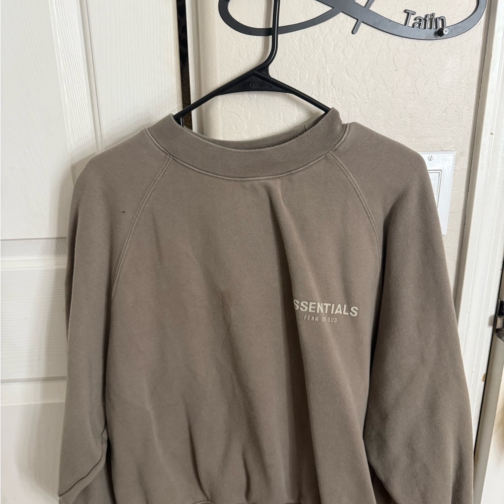 Fear of God Essentials Men's Tan Crewneck Sweater